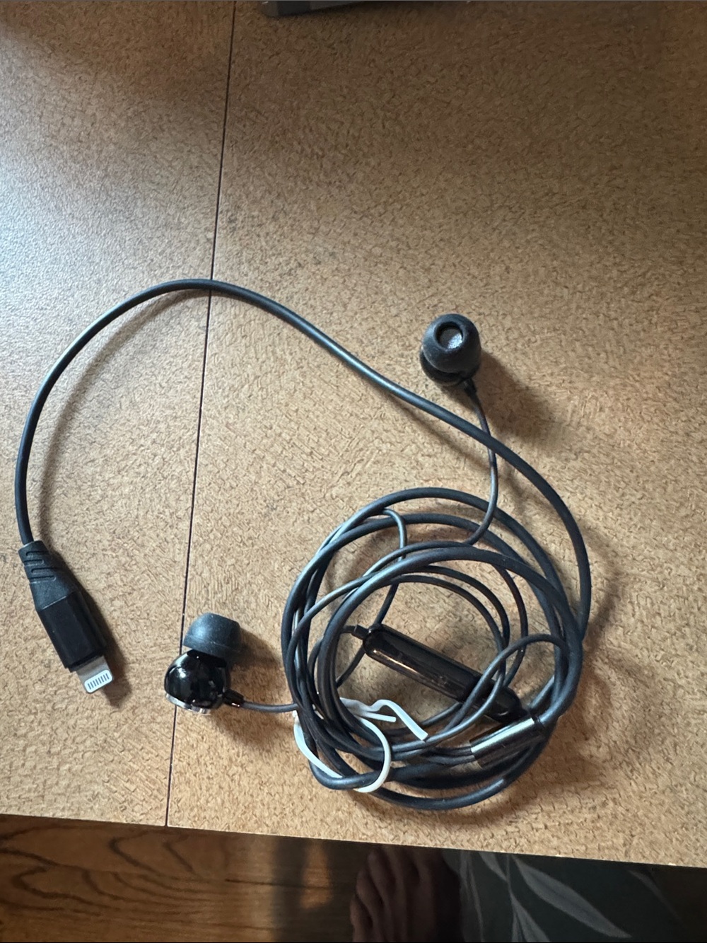 Black Wired Earbuds with Lightning Connector